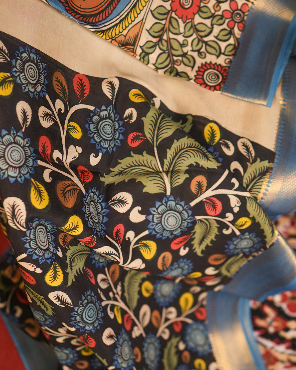 Pen Kalamkari Bangalore Silk – Multicolour
