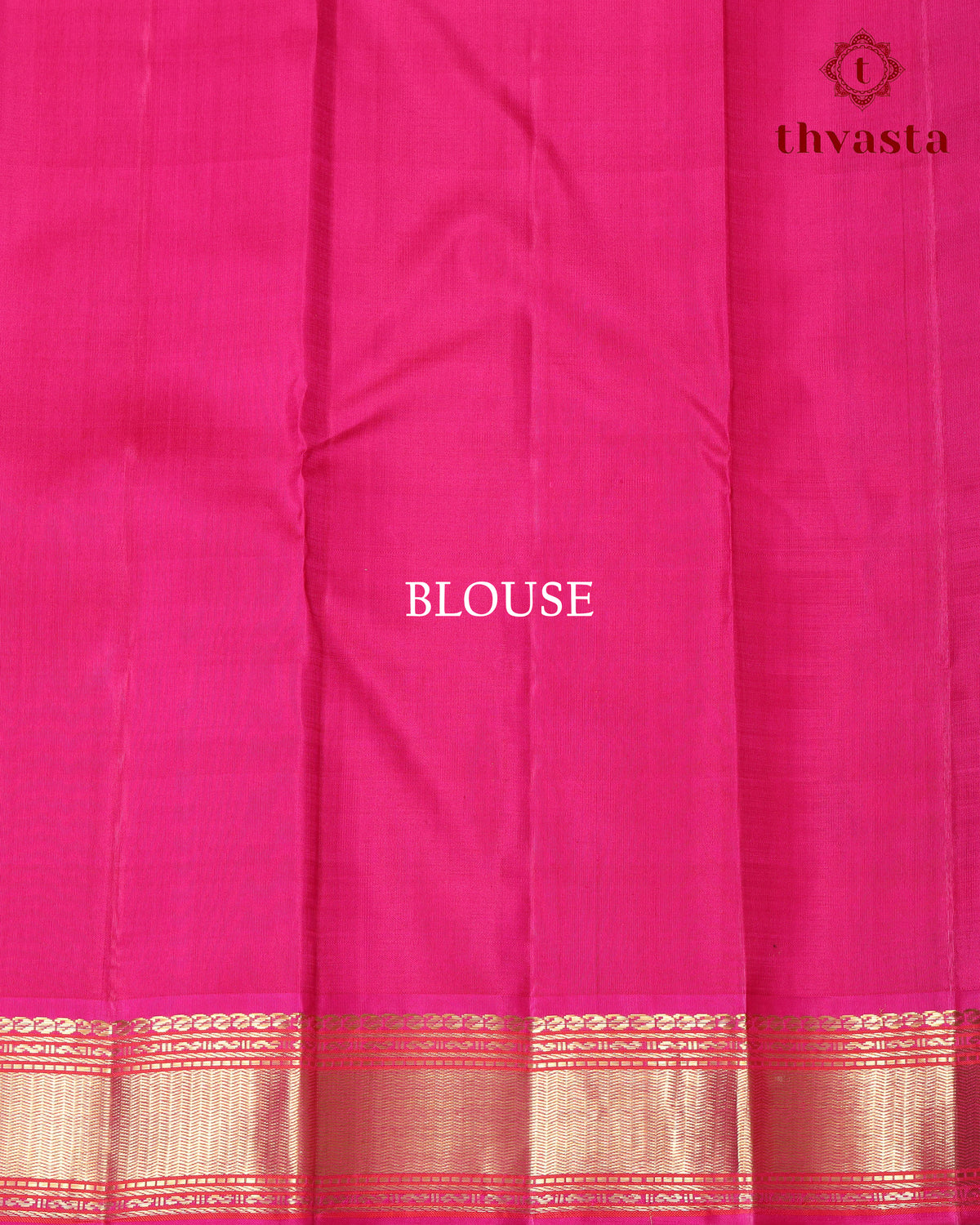 Pure Kanjivaram Silk - Classic Checks with Pink Gatti Border