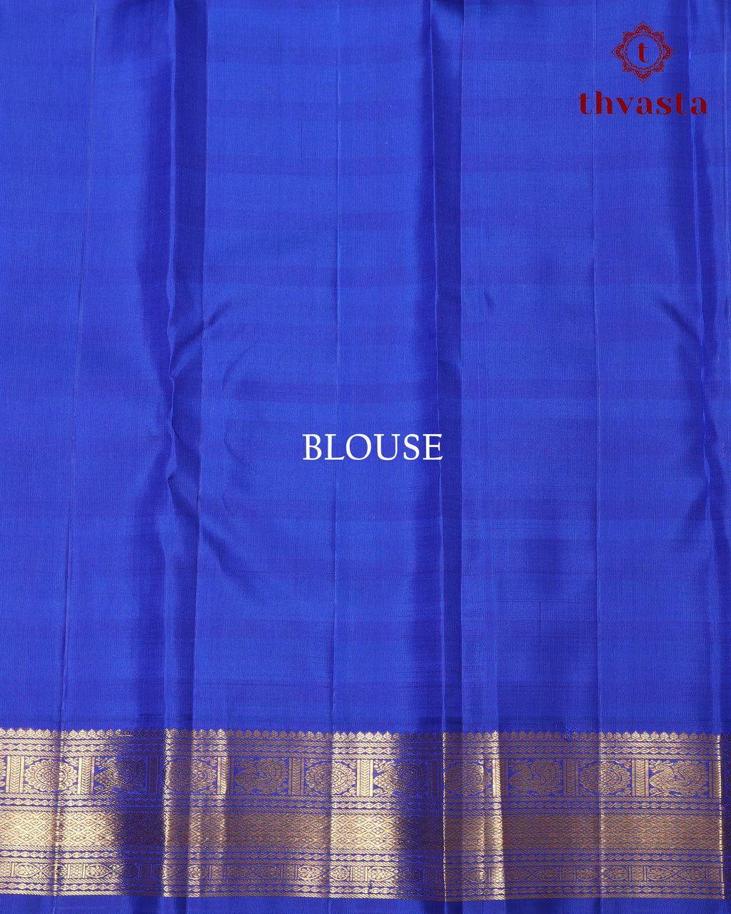 Pure Kanjivaram Silk - Rainbow Checks With Rich Blue Border
