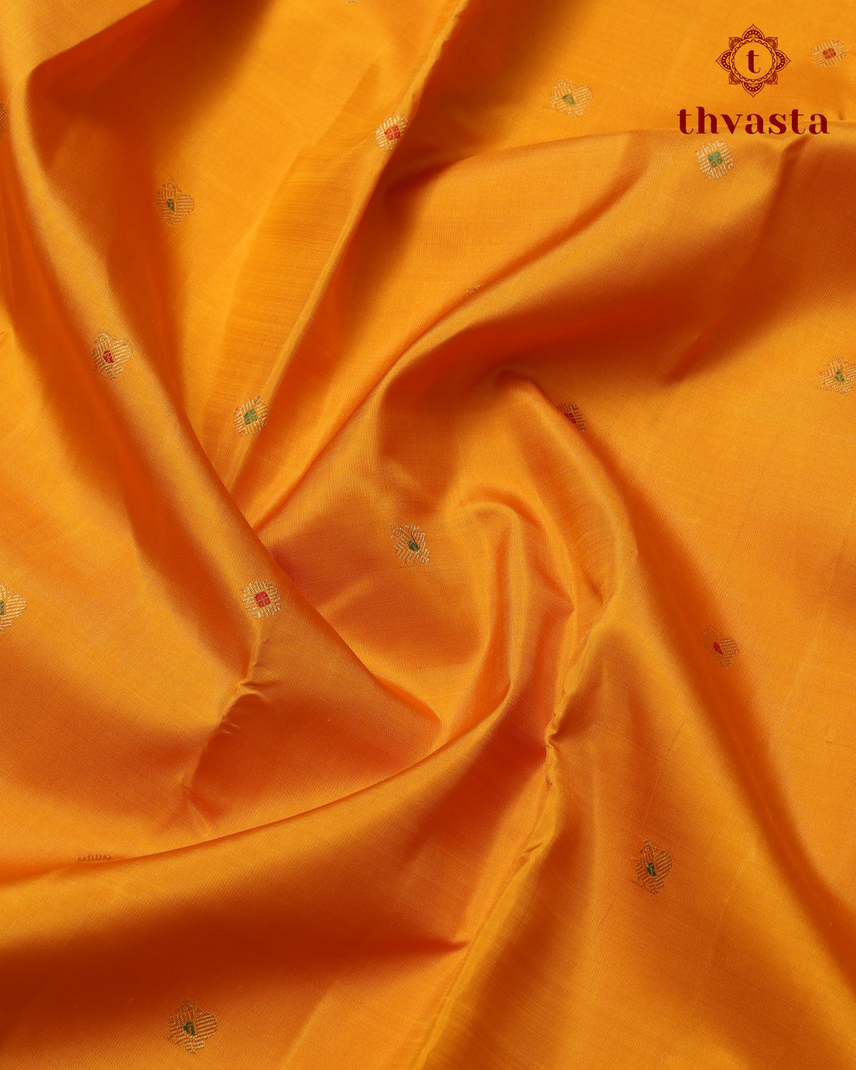 Pure Kanjivaram Silk - Yellow Small Border With Classic Multicoloured Pallu
