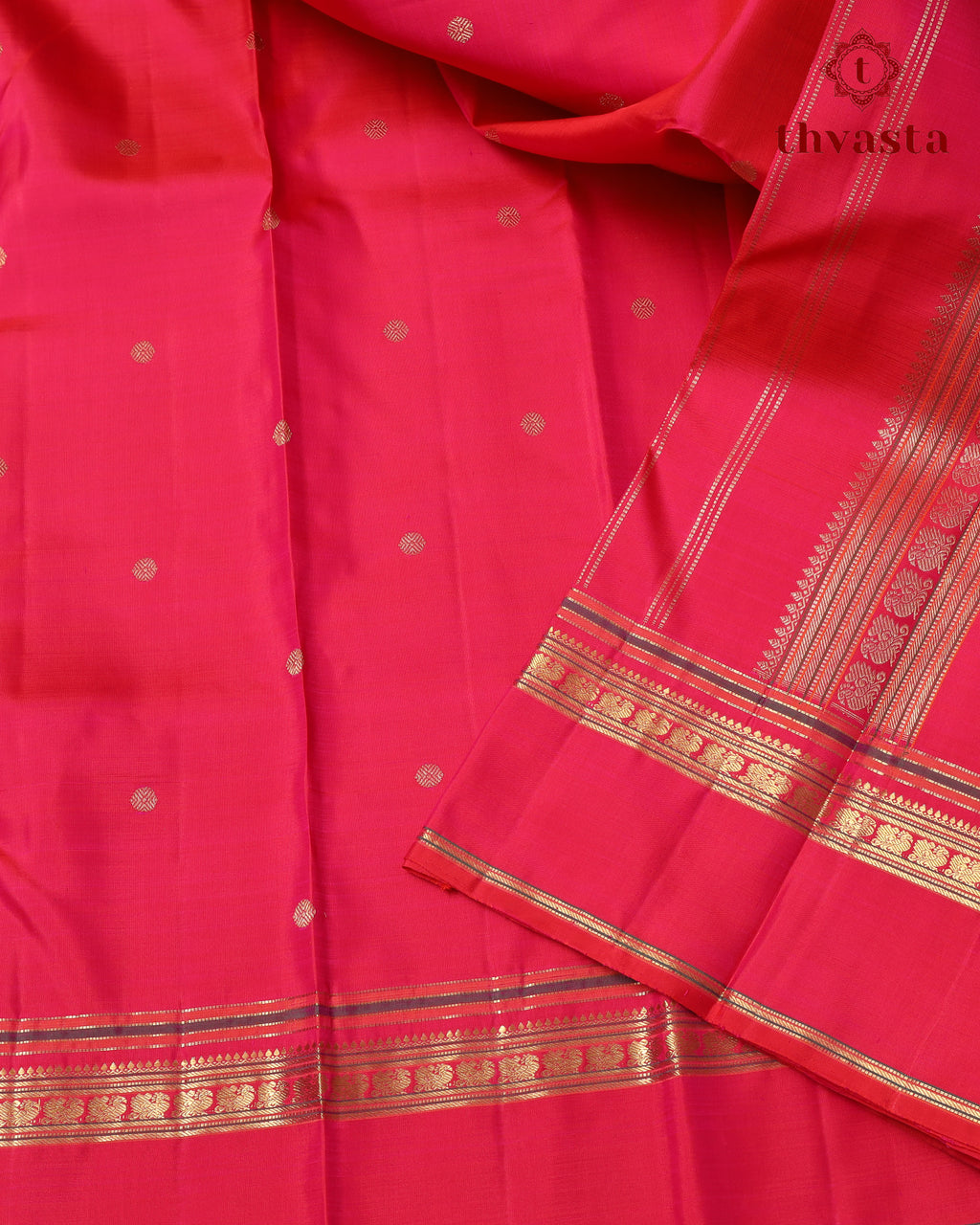 Pure Kanjivaram Silk - Classic Rani Pink