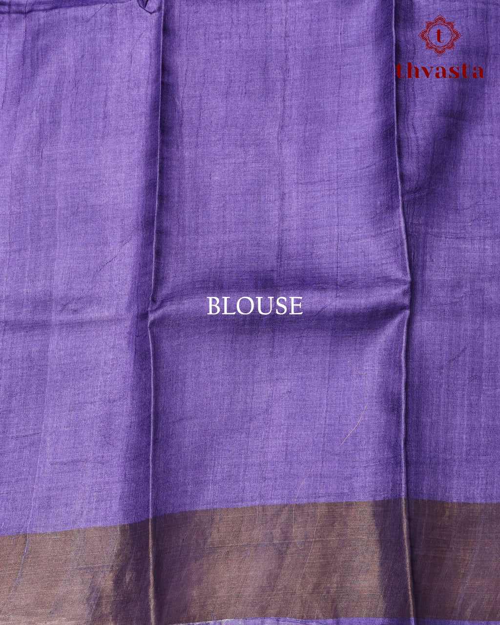 Pure Tussar - Violet Polka dot