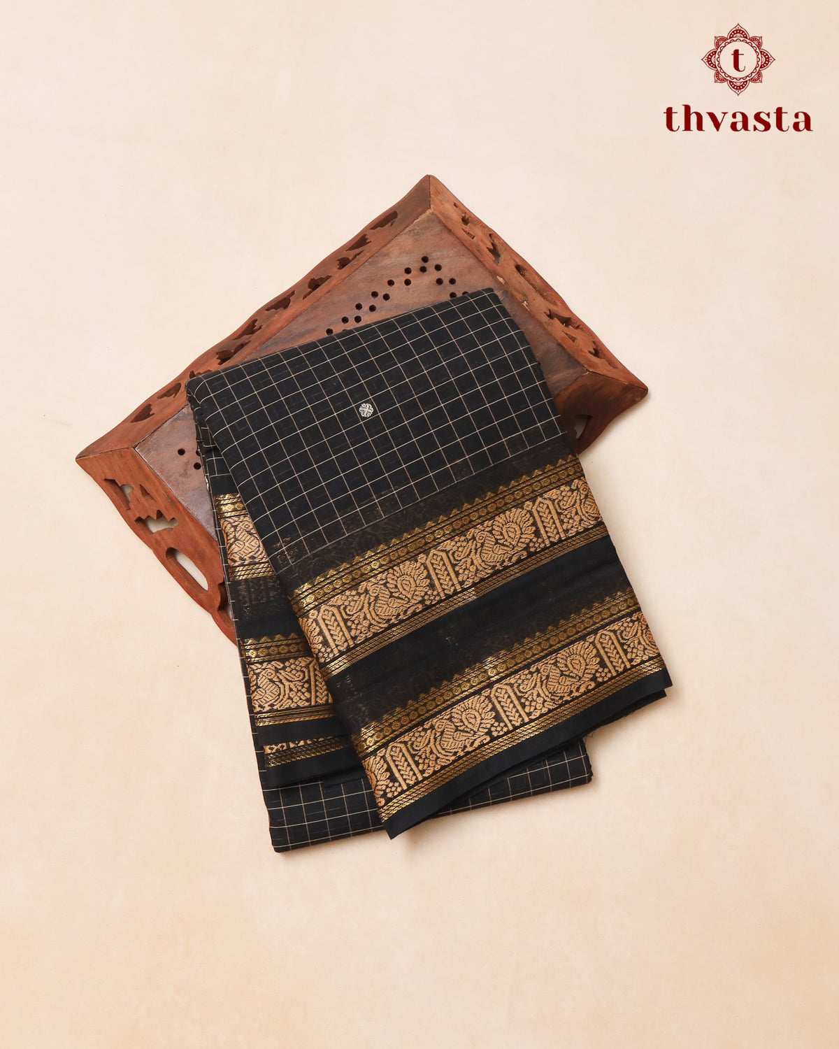 Kanchi Cotton Saree - Black