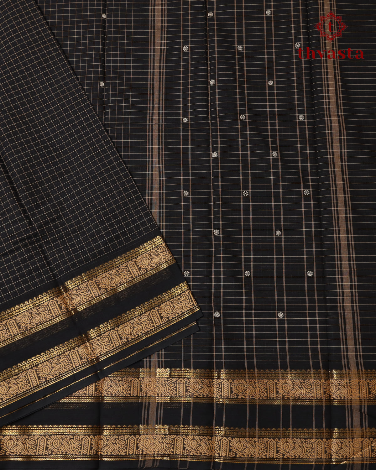Kanchi Cotton Saree - Black