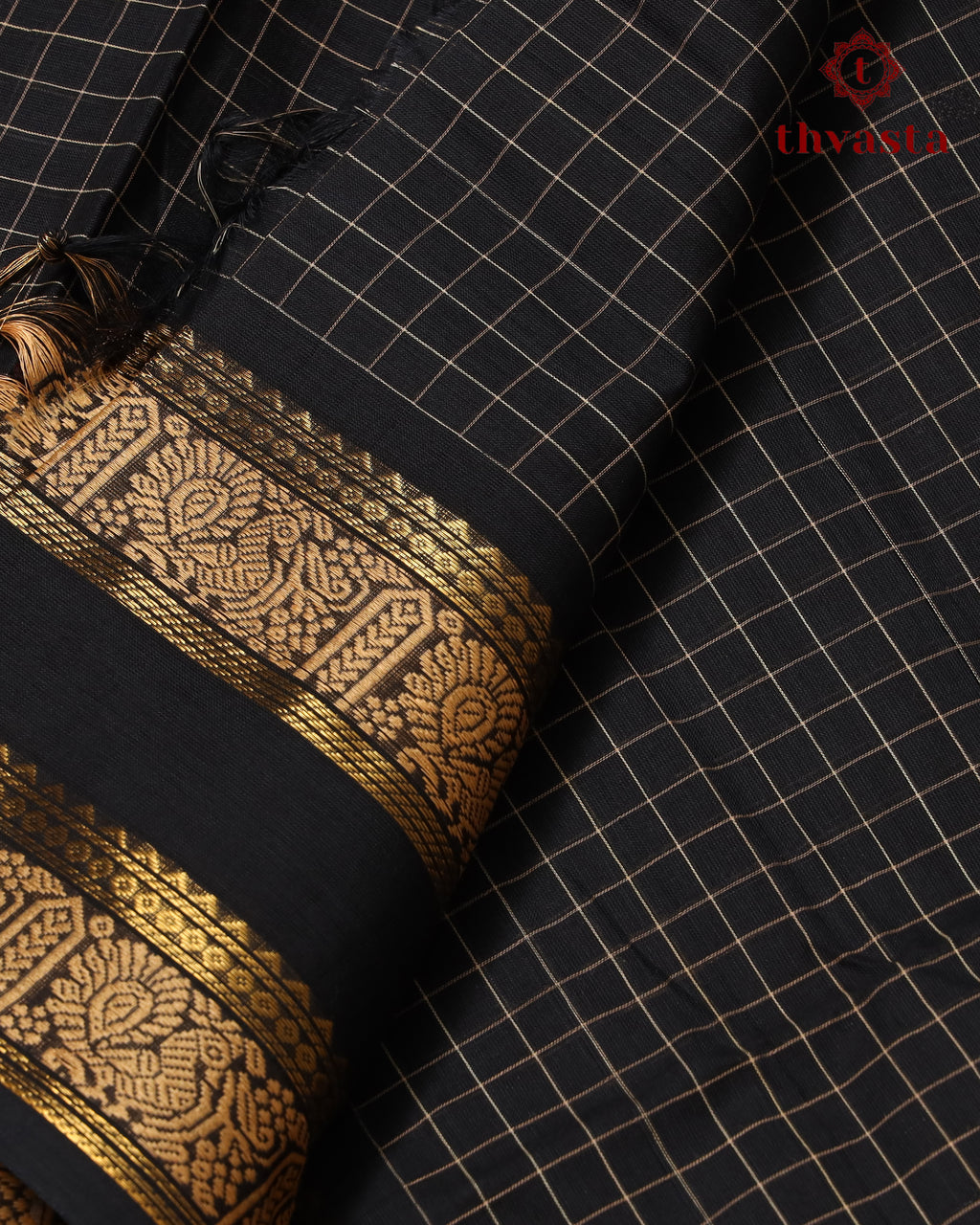 Kanchi Cotton Saree - Black