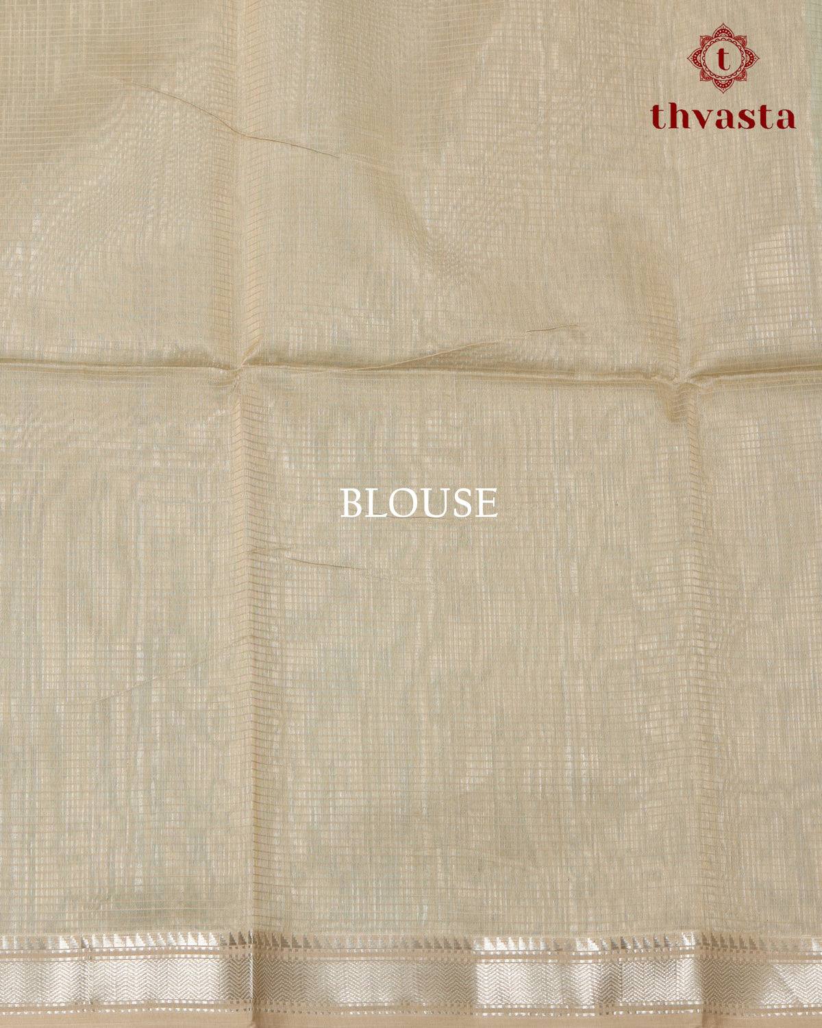 Maheshwari Silkcotton Silver Border - Blue