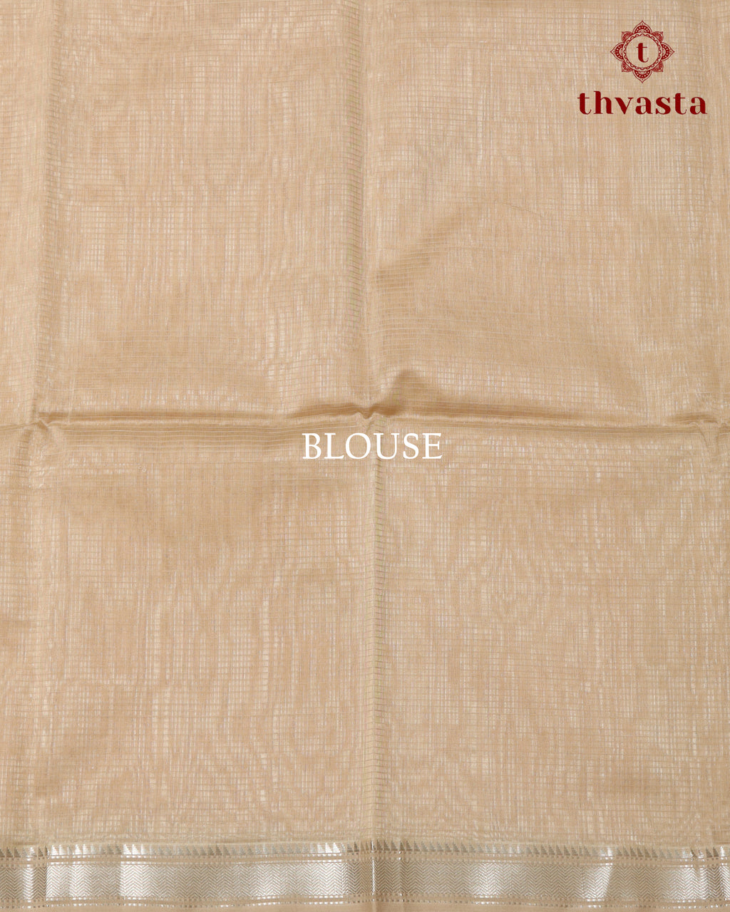 Maheshwari Silkcotton Silver Border - Peach
