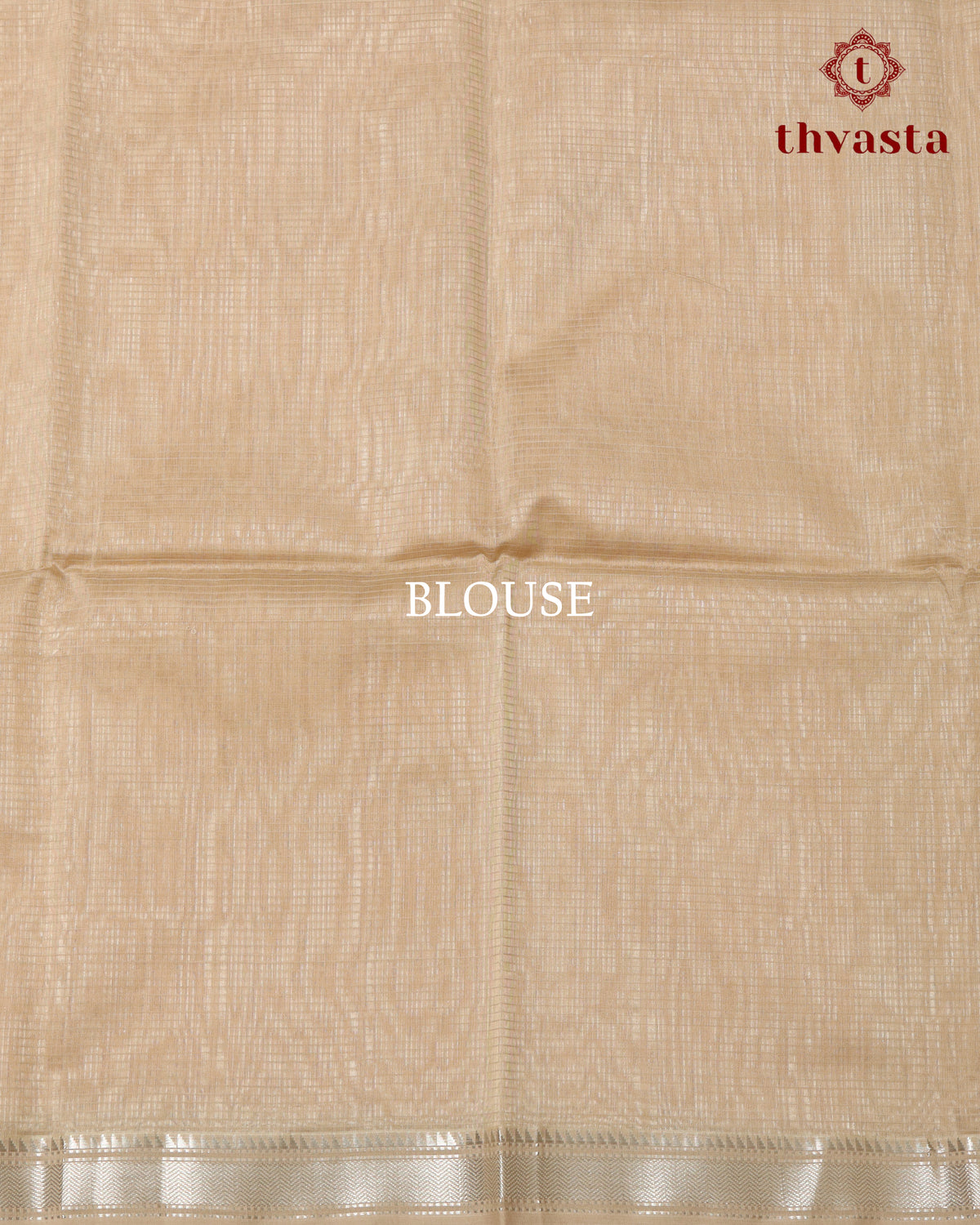 Maheshwari Silkcotton Silver Border - Peach