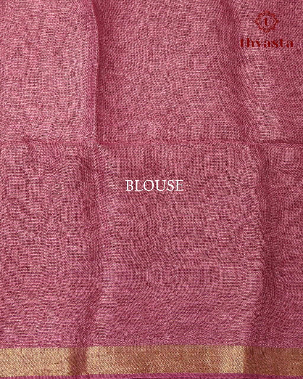 Metallic Linen Saree - Dark Mauve