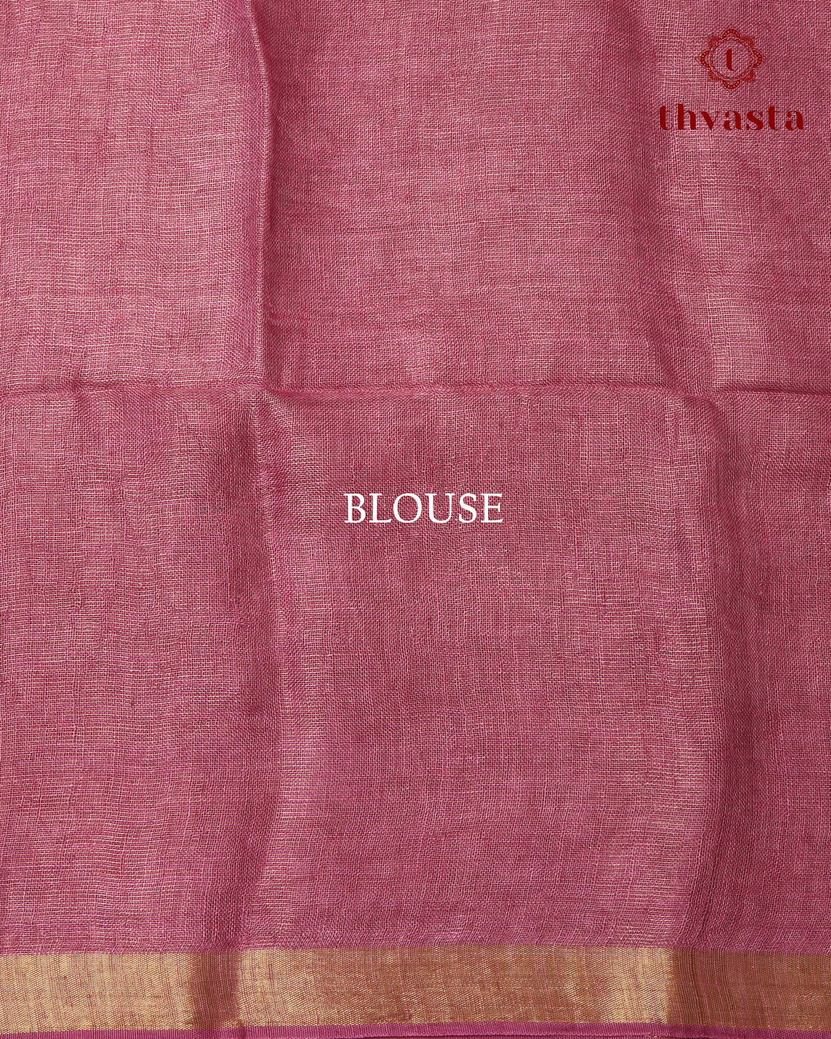 Metallic Linen Saree - Dark Mauve