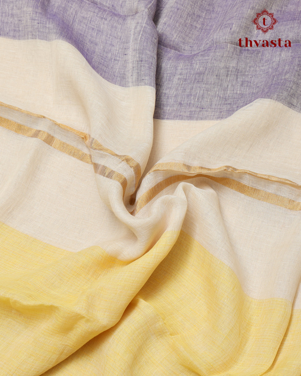 Multi coloured Linen Saree