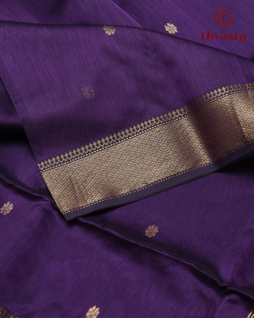 Maheshwari Silkcotton Saree -  Violet