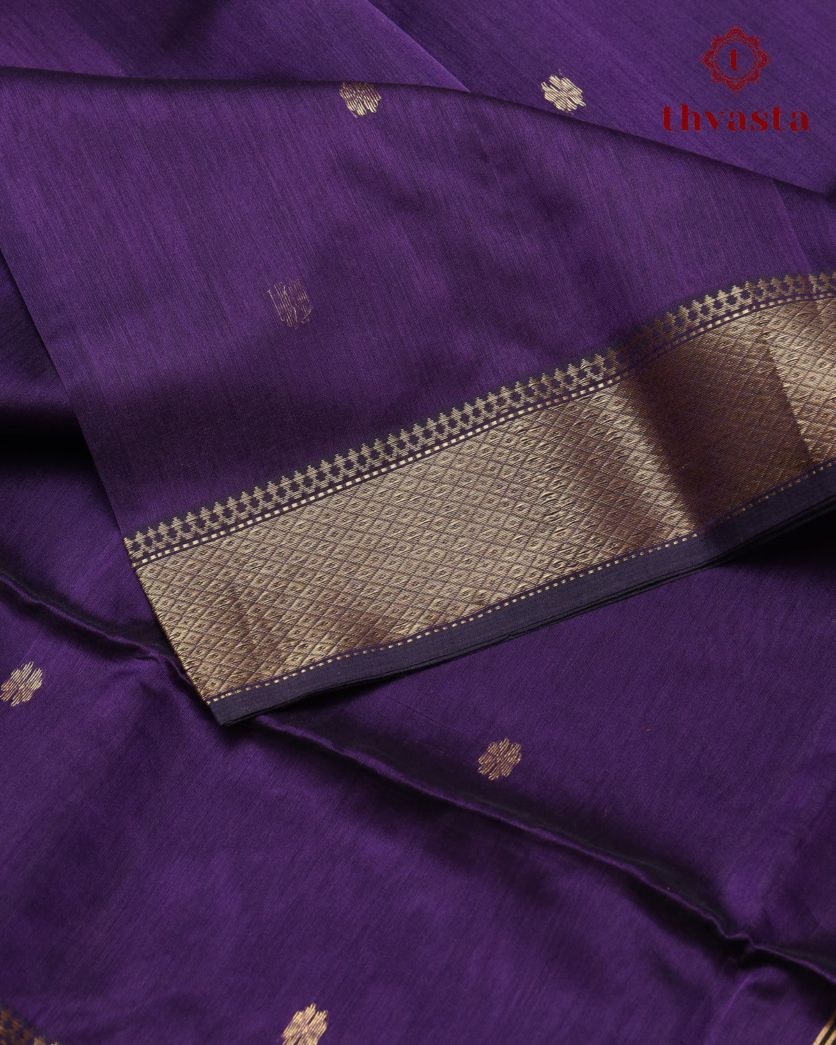 Maheshwari Silkcotton Saree -  Violet