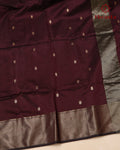 Maheshwari Silkcotton Saree -  Brown