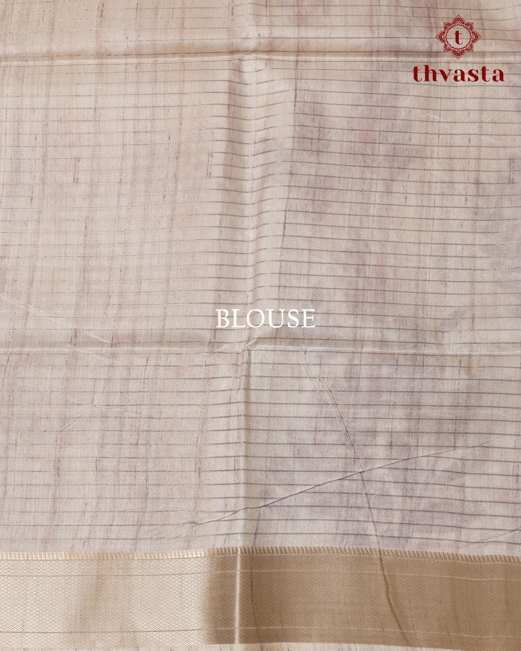 Semi Tussar Silk saree - Beige and Brown