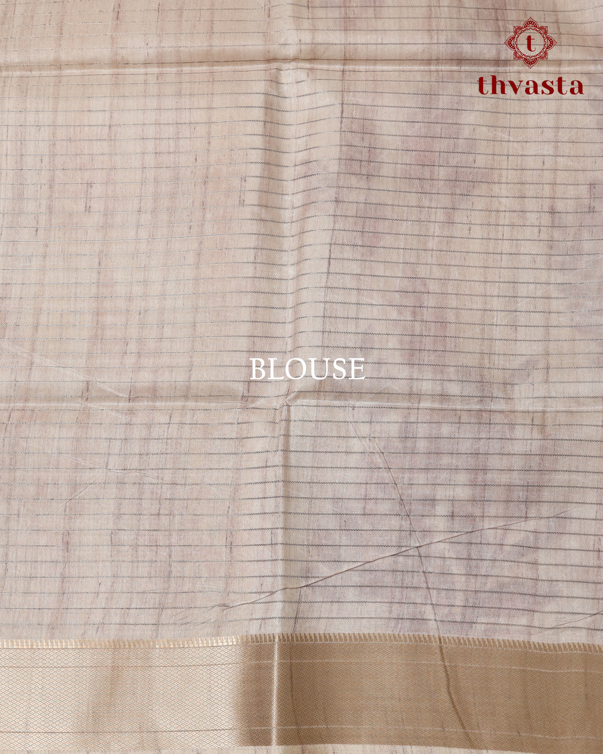 Semi Tussar Silk saree - Beige and Brown