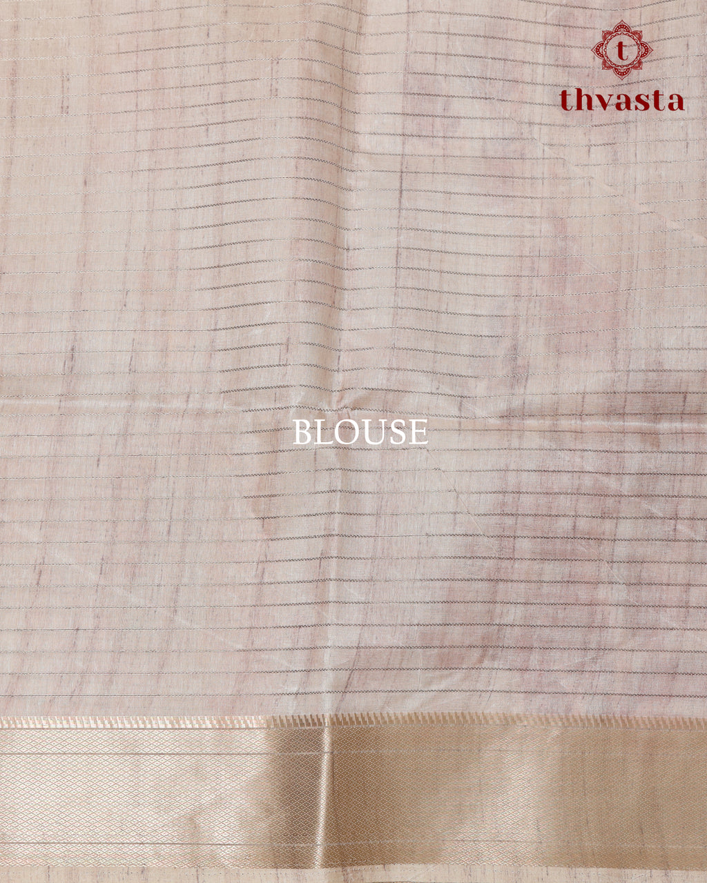 Semi Tussar Silk saree - Beige and Maroon