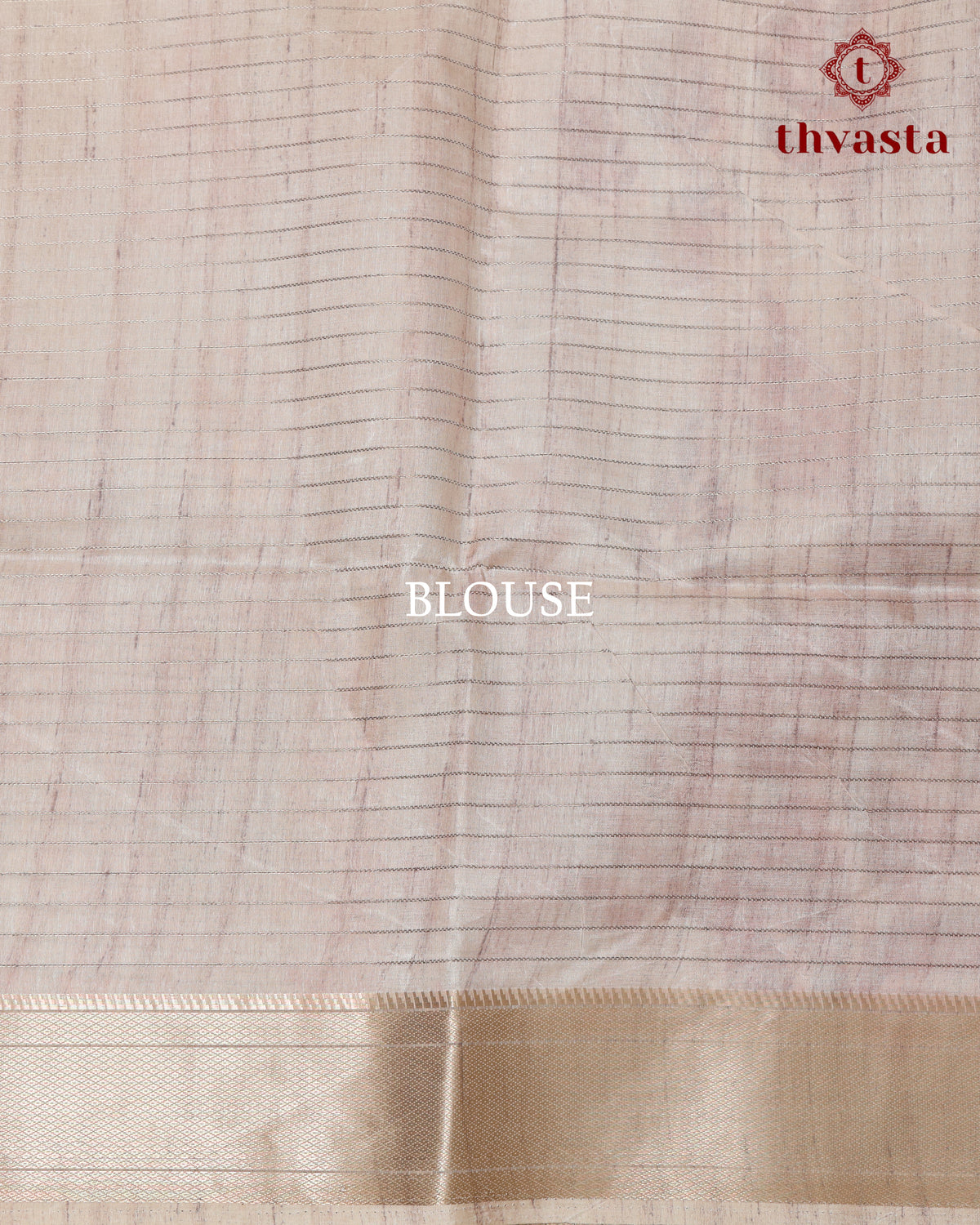 Semi Tussar Silk saree - Beige and Maroon