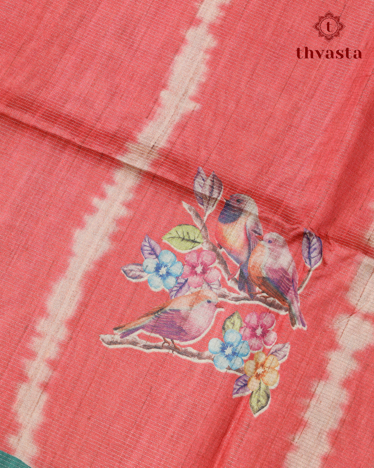Semi Tussar Silk saree with Parrot Motifs - 04
