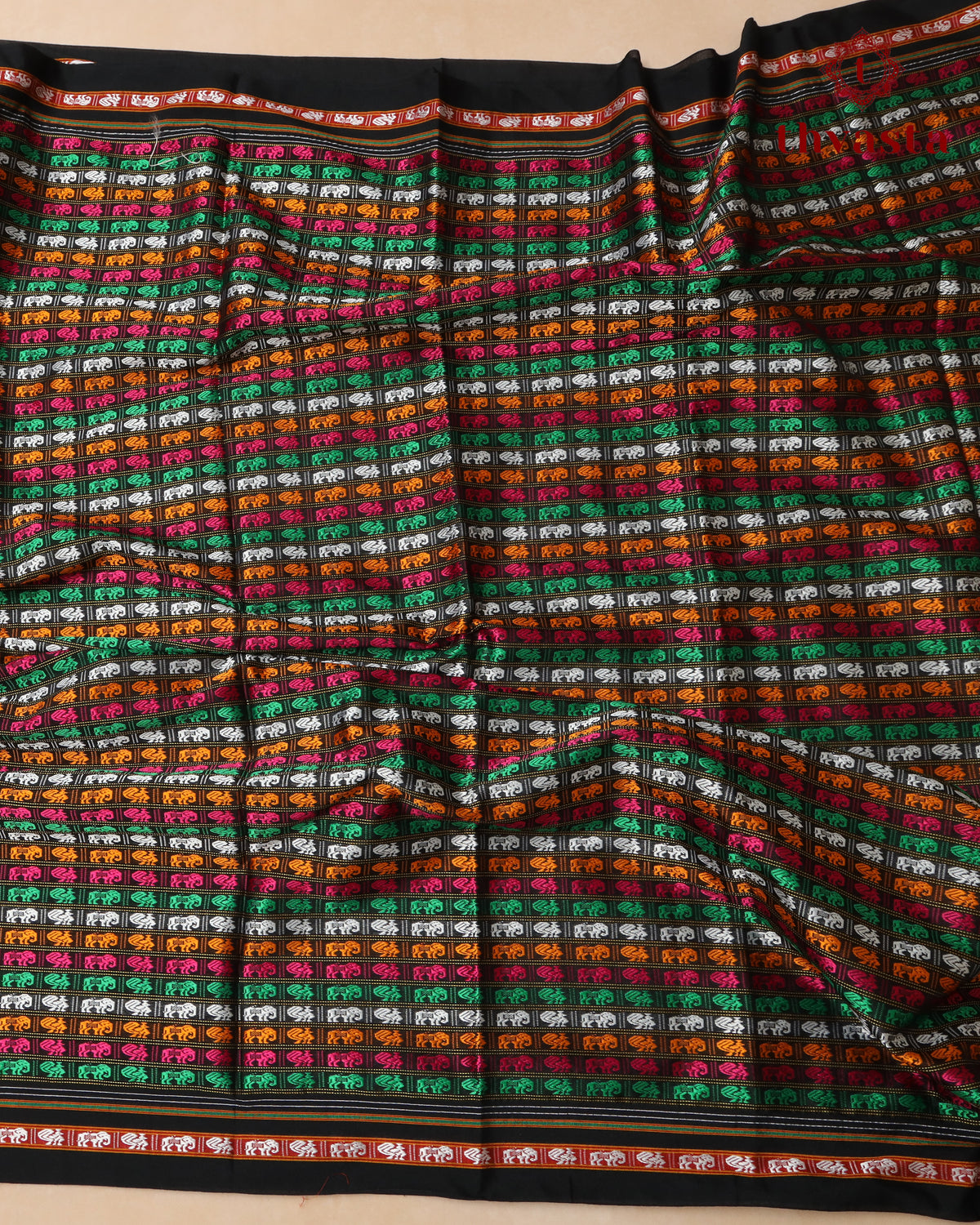 Ilkal Khun saree with Multicoloured Motifs