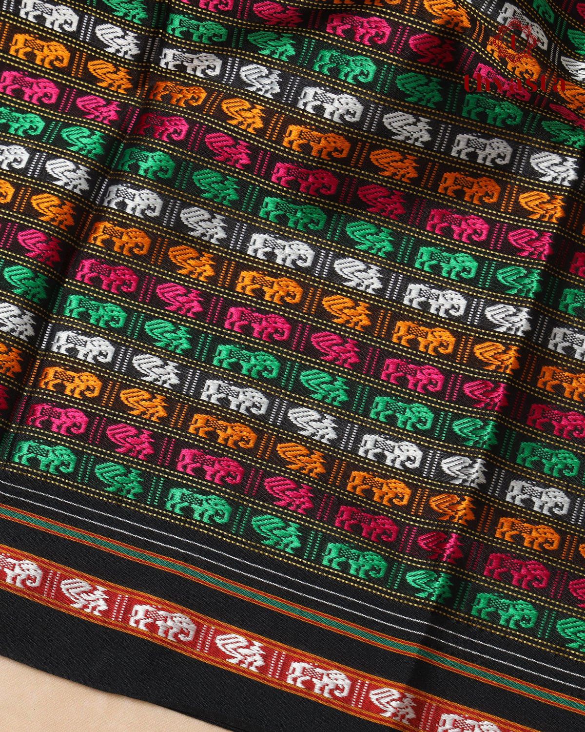 Ilkal Khun saree with Multicoloured Motifs
