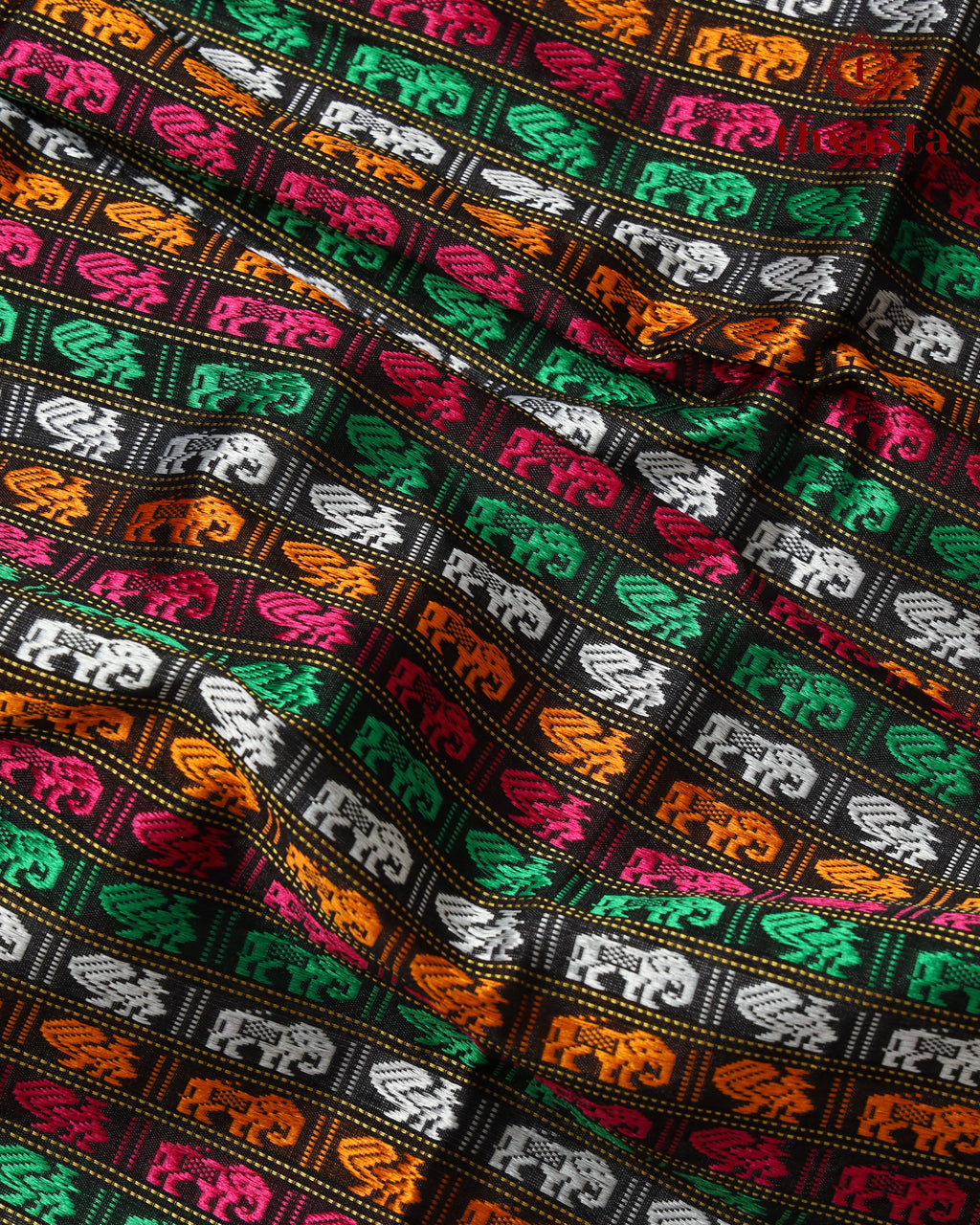 Ilkal Khun saree with Multicoloured Motifs