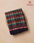 Ilkal Khun saree with Multicoloured Motifs- Purple