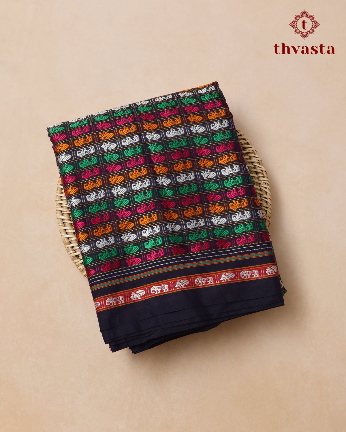 Ilkal Khun saree with Multicoloured Motifs- Purple