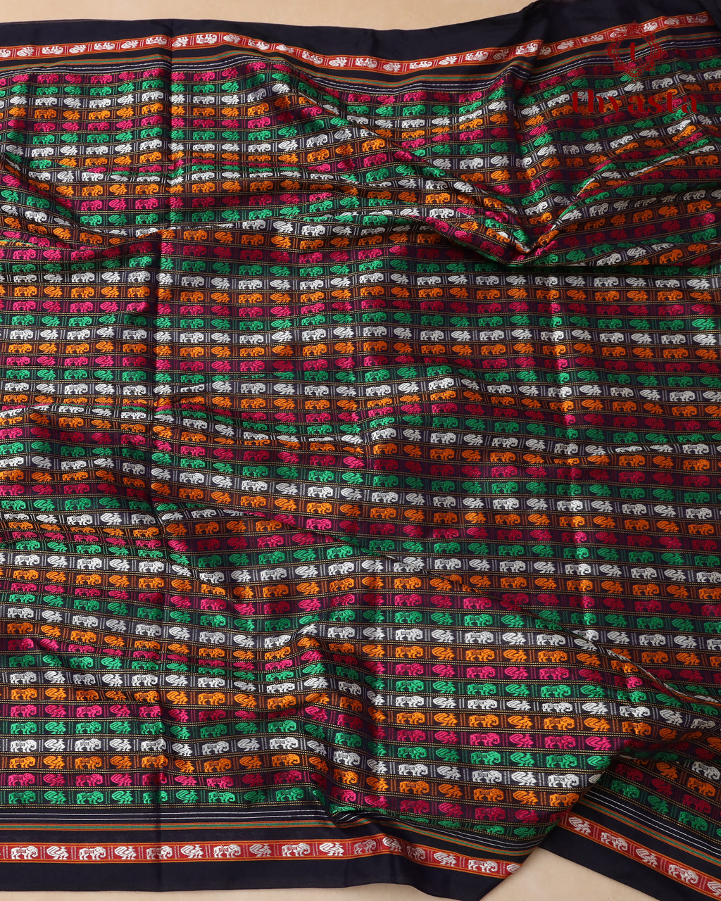 Ilkal Khun saree with Multicoloured Motifs- Purple