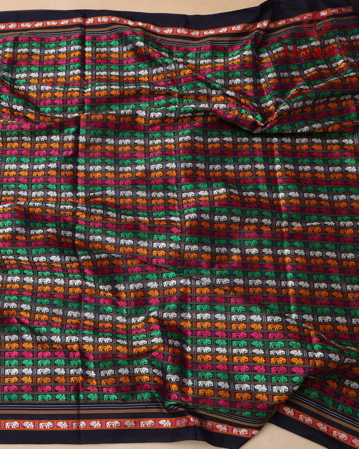 Ilkal Khun saree with Multicoloured Motifs- Purple