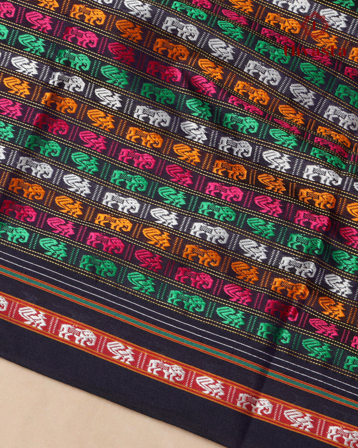 Ilkal Khun saree with Multicoloured Motifs- Purple