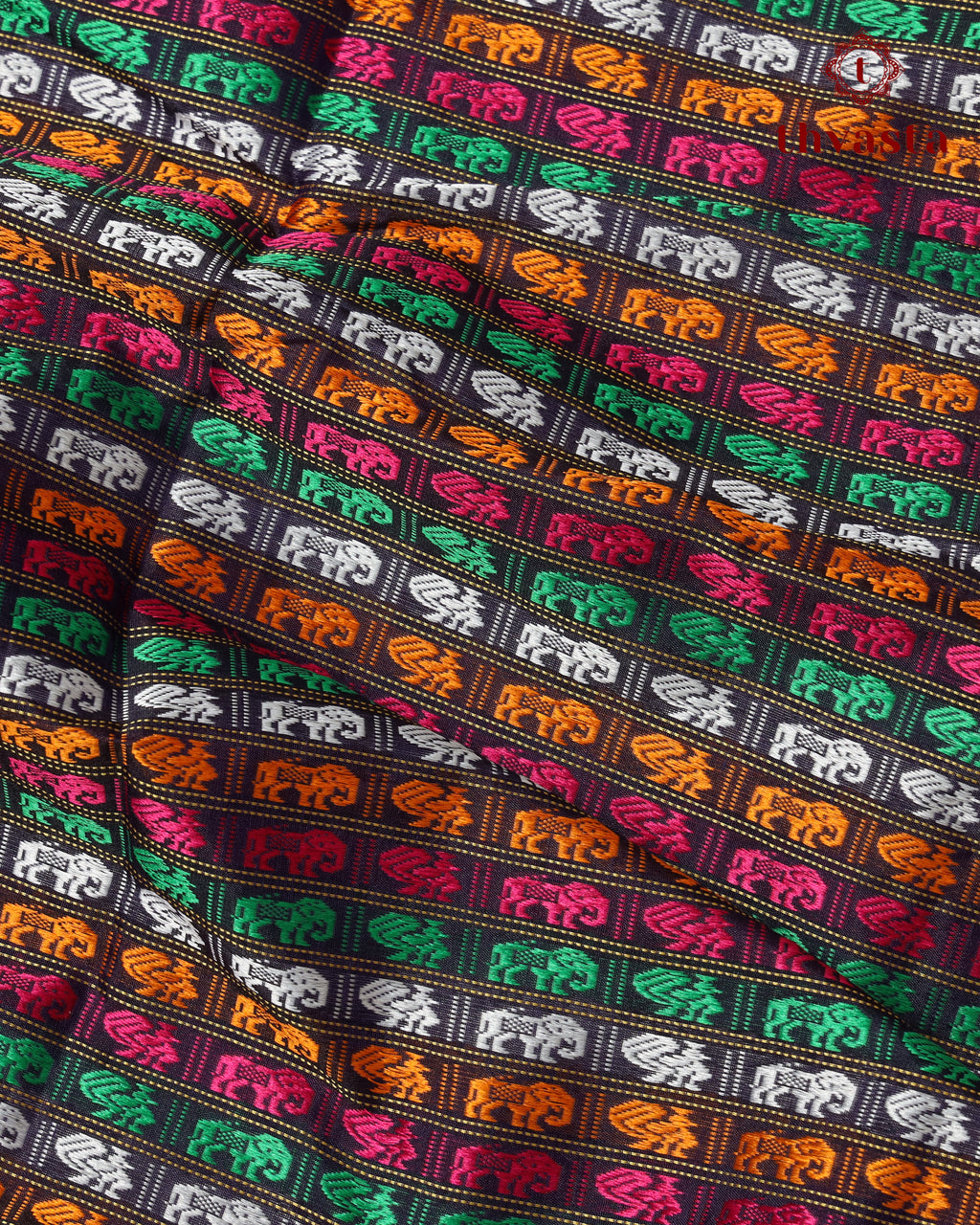 Ilkal Khun saree with Multicoloured Motifs- Purple