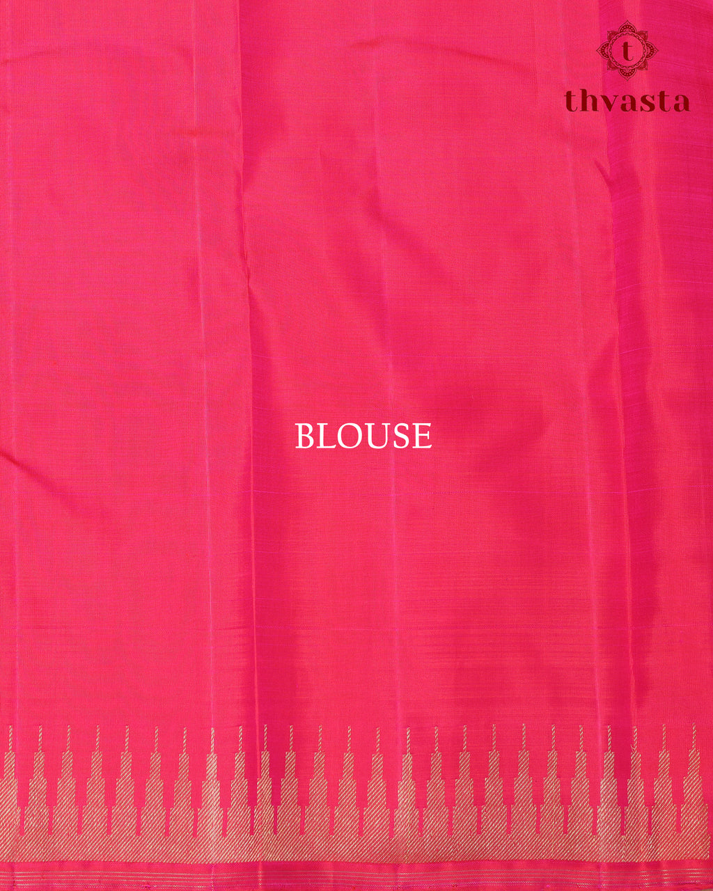 Pure Kanjivaram Silk – Pink Kolam and Gopuram