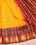 Pure Thirubuvanam Pattu - Yellow and Red checks