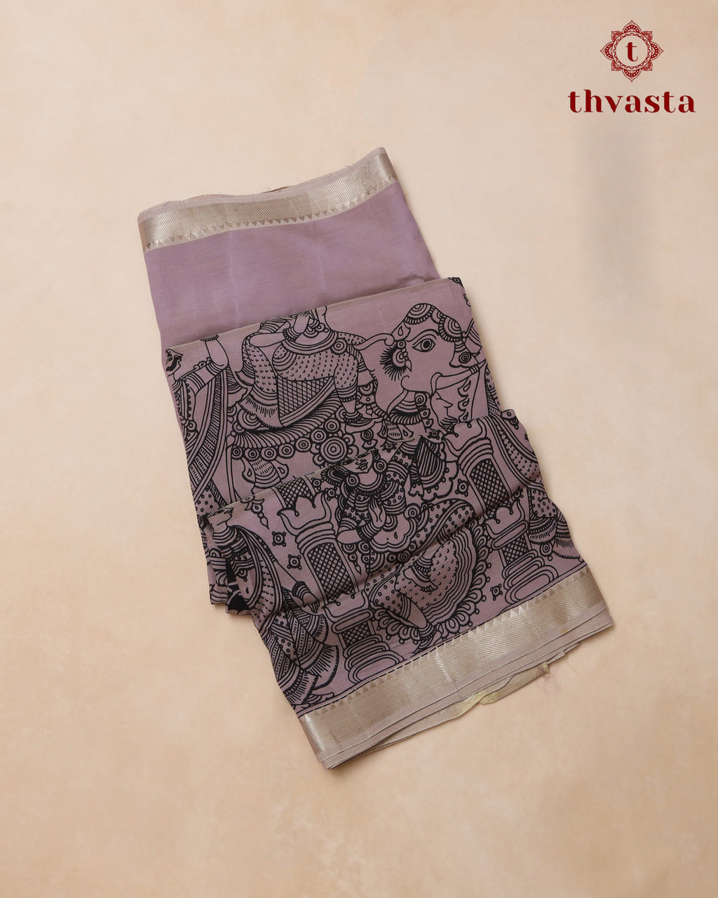 Mangalagiri Silk Kalamkari - Mauve