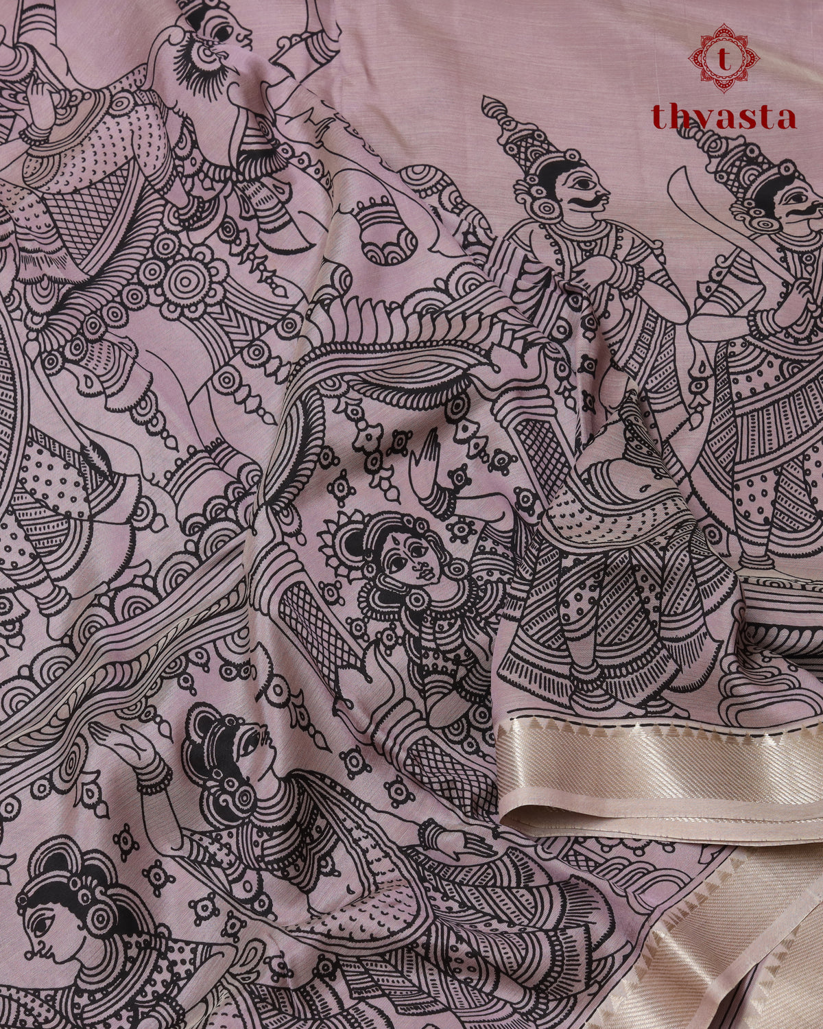 Mangalagiri Silk Kalamkari - Mauve