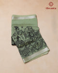 Mangalagiri Silk Kalamkari - Green
