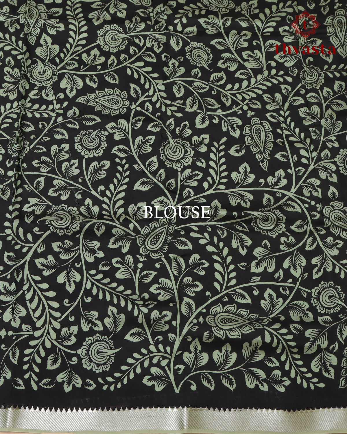 Mangalagiri Silk Kalamkari - Green
