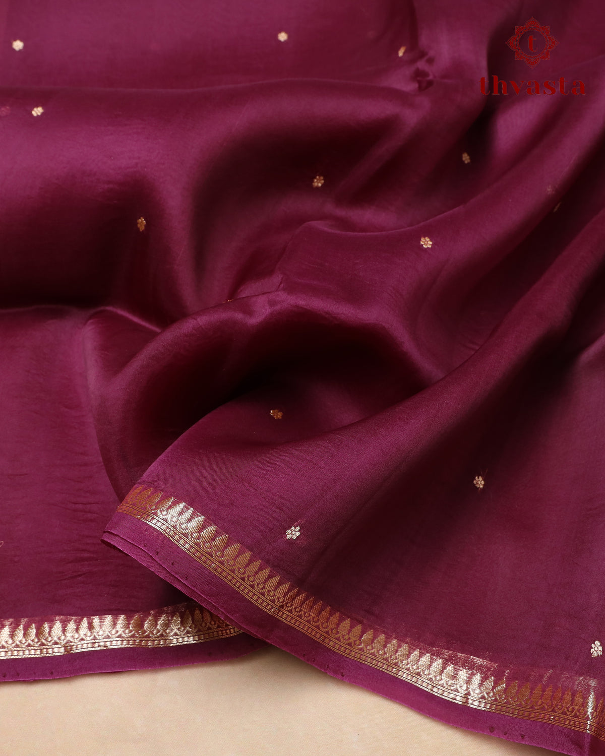 Pure Kora Organza Silk – Burgundy