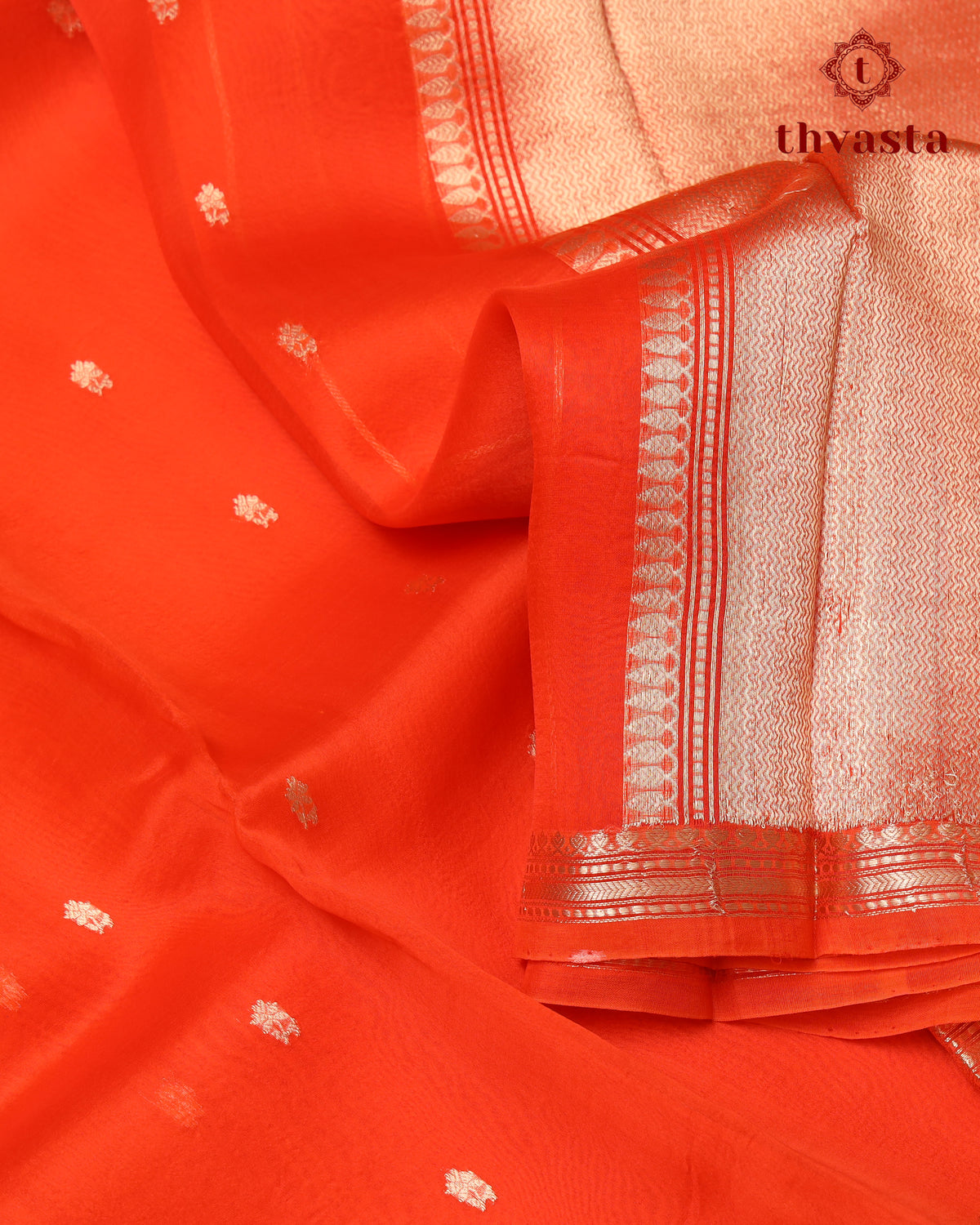 Pure Kora Organza Silk – Orange