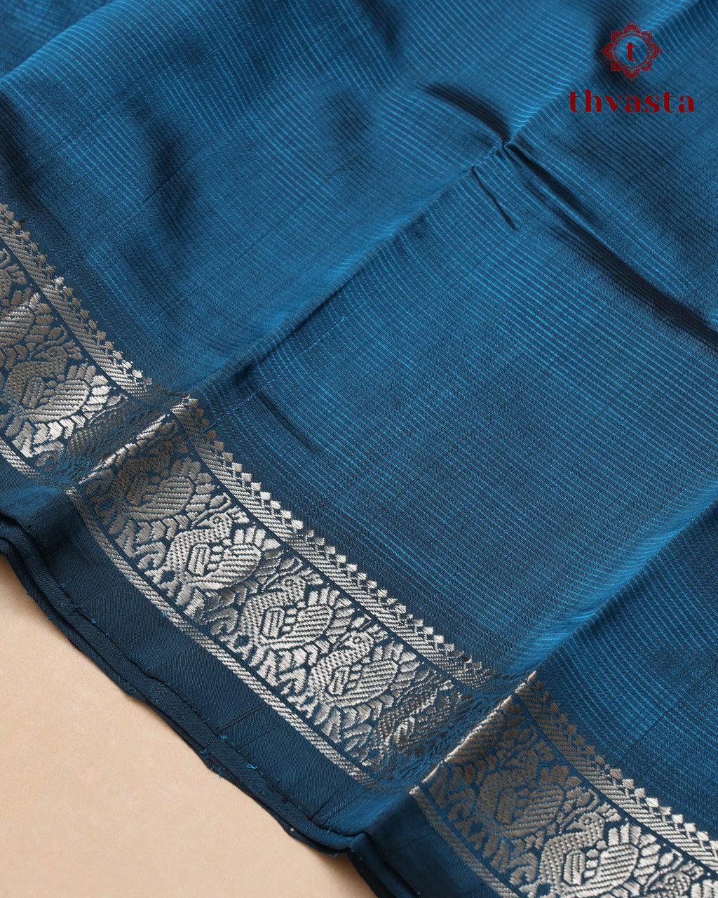 Mangalagiri Silk Cotton – Mayura Silver Edit – Teal