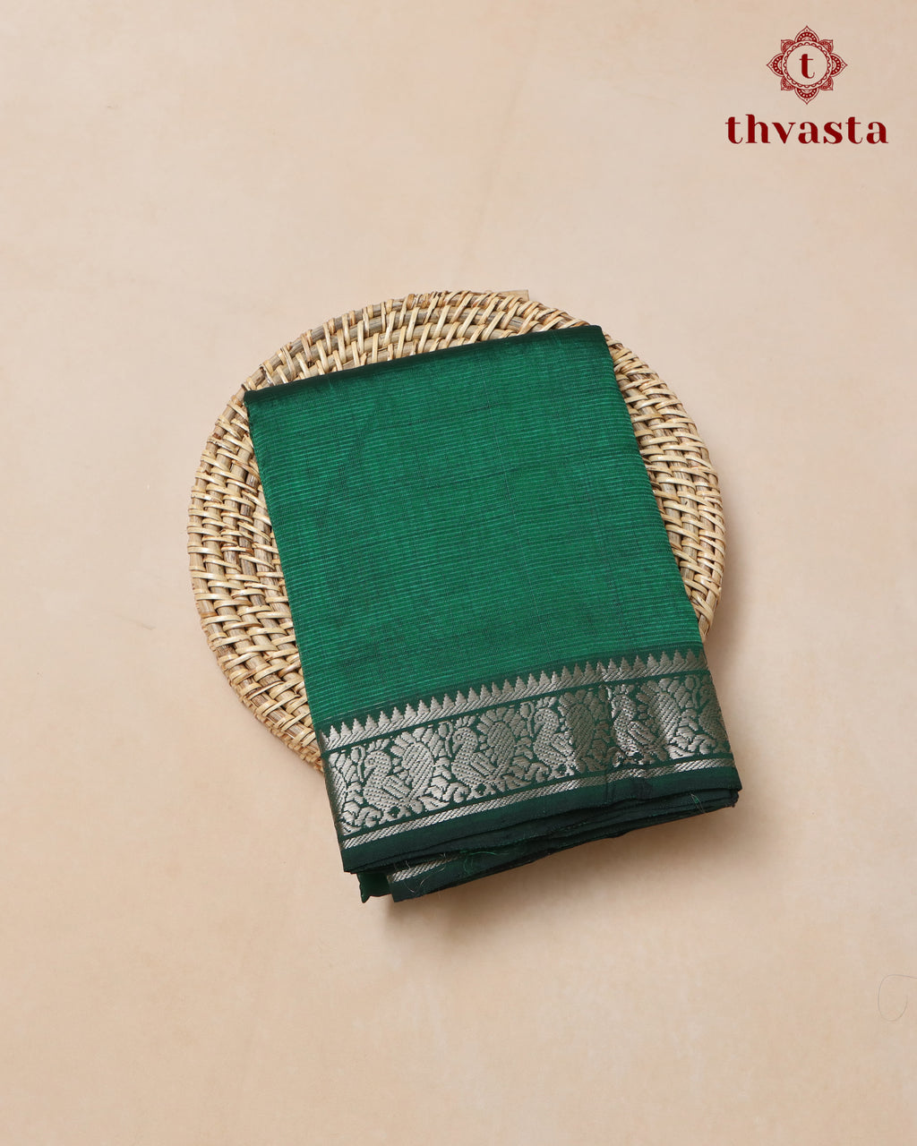 Mangalagiri Silk Cotton – Mayura Silver Edit – Green