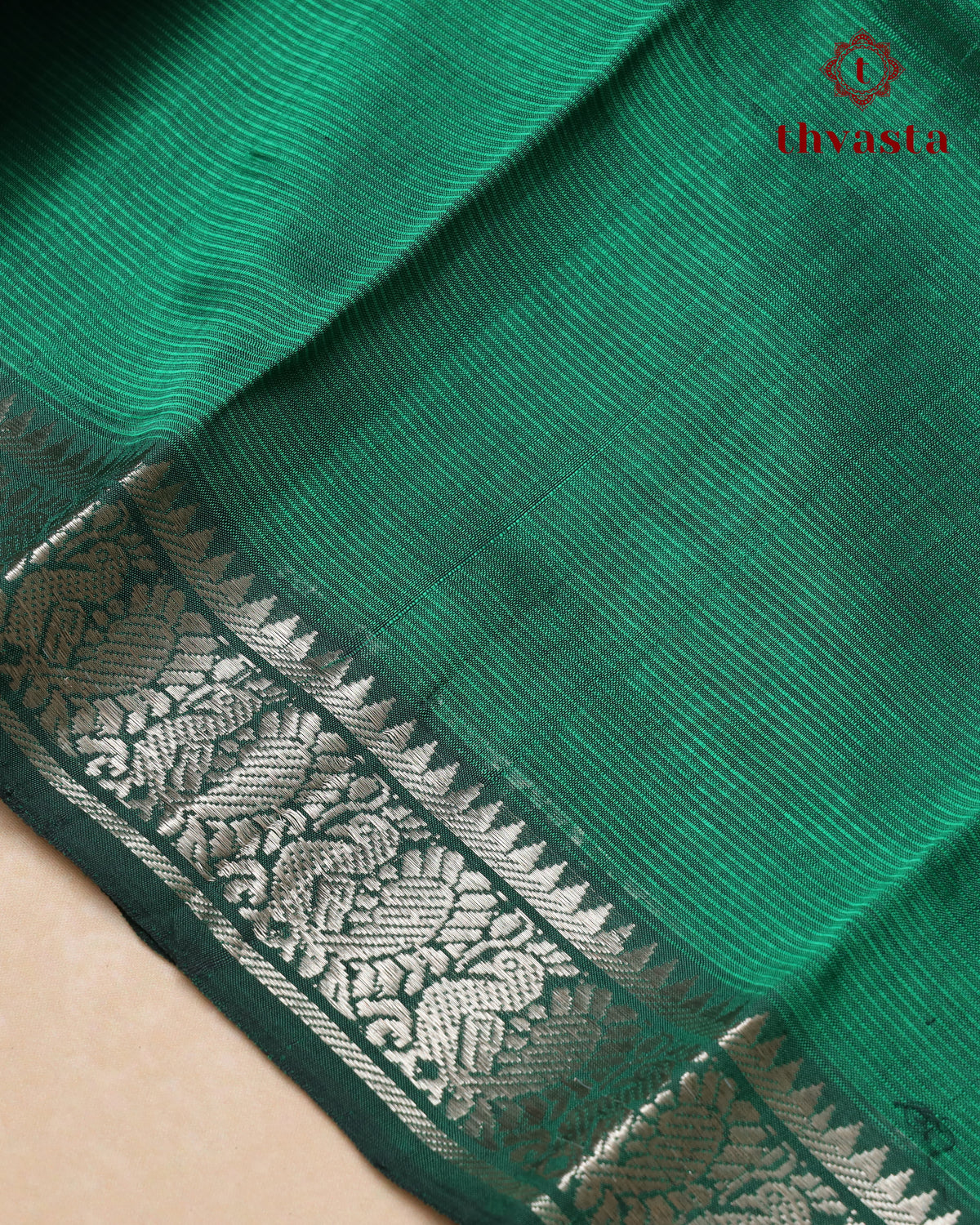 Mangalagiri Silk Cotton – Mayura Silver Edit – Green