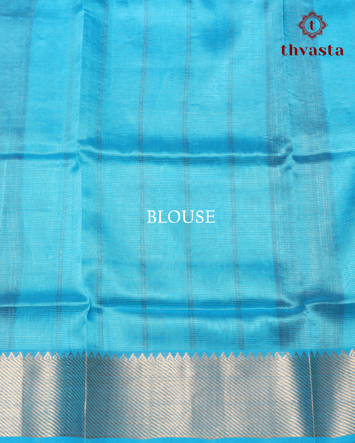 Mangalagiri Silk Cotton – Striped – Berry and Blue
