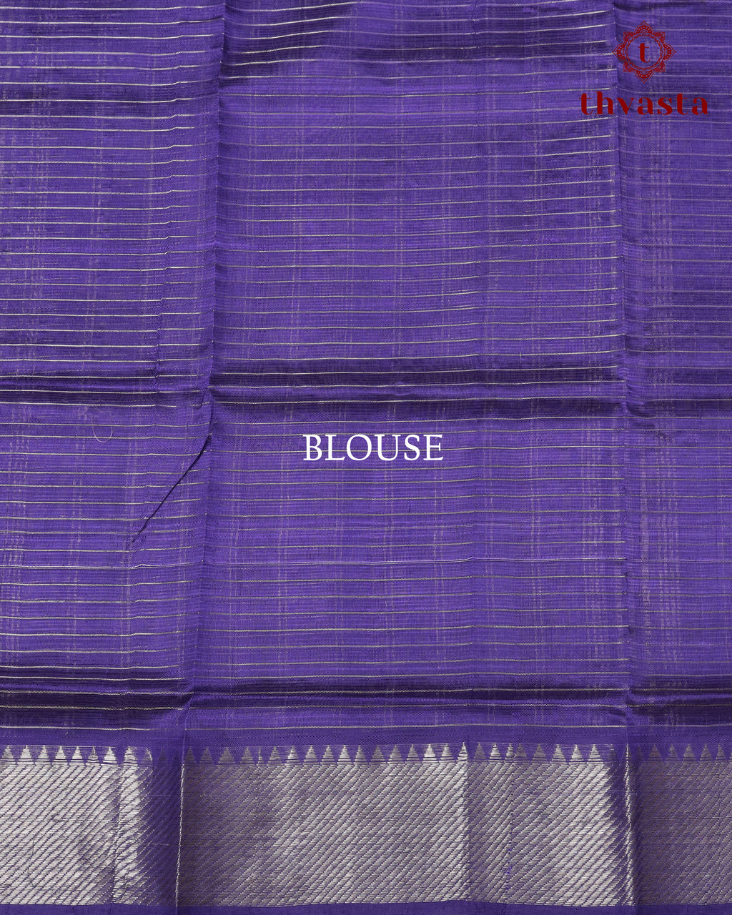 Mangalagiri Silk Cotton – Silver Checks – Violet