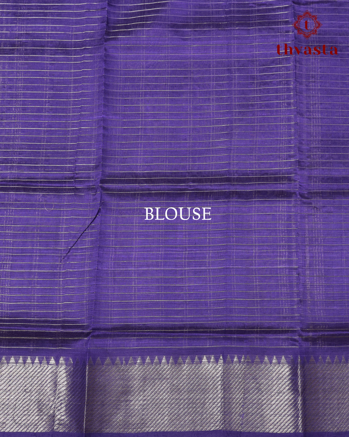 Mangalagiri Silk Cotton – Silver Checks – Violet