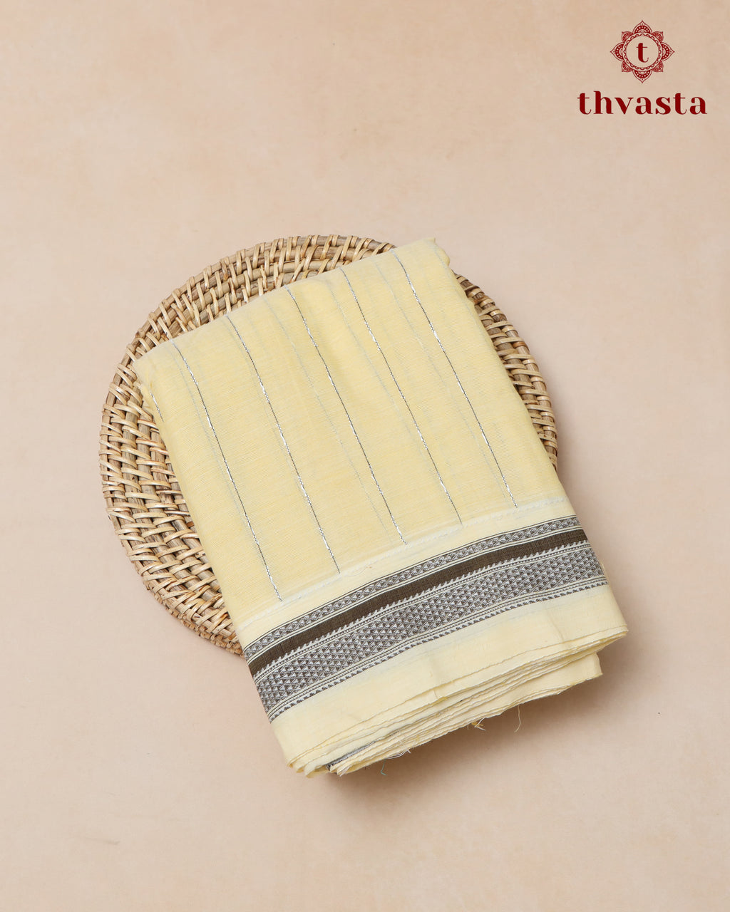 Handloom Pure Cotton Ilkal  - Pastel Yellow