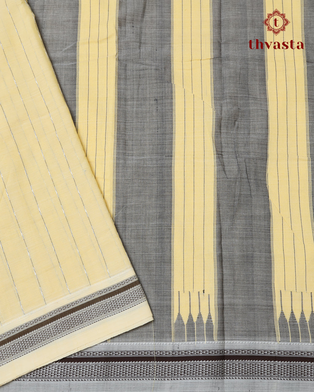 Handloom Pure Cotton Ilkal  - Pastel Yellow