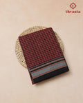 Handloom Pure Cotton Ilkal  - Maroon