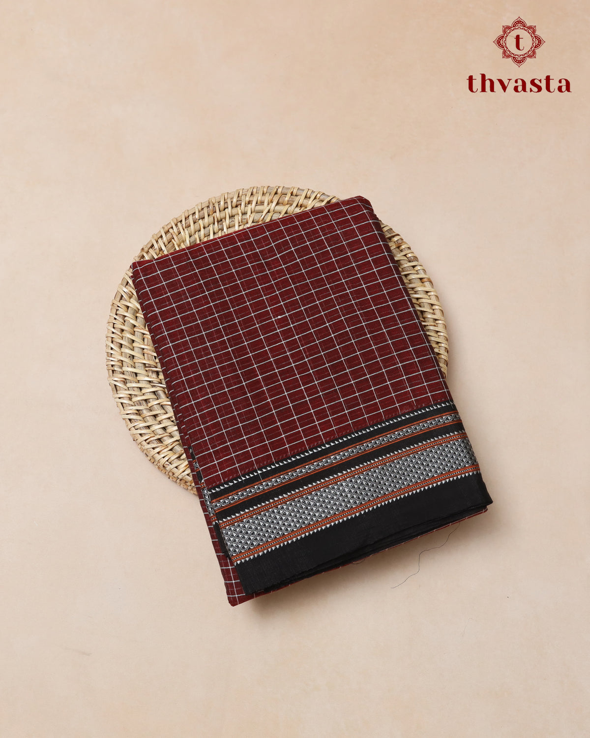 Handloom Pure Cotton Ilkal  - Maroon